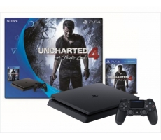 PLAYSTATION 4 SLIM 500GB + UNCHARTED 4 - SEMINOVO